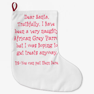 Naughty African Gray Parrot Grote Kerstsok