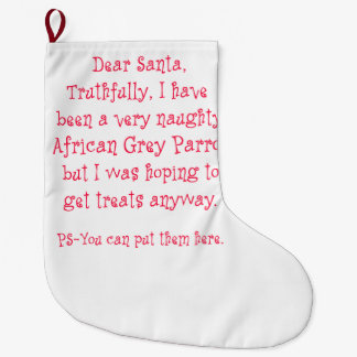 Naughty African Gray Parrot Grote Kerstsok