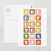 Naughty Alphabets aangepast briefkaart (Voorkant / Achterkant)