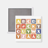 Naughty Alphabets magnet (Voorkant / Achterkant)