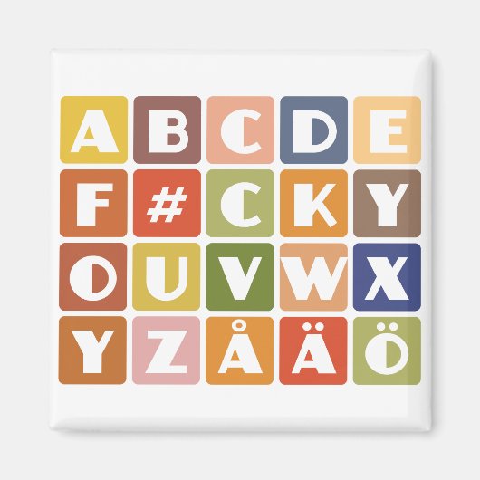 Naughty Alphabets magnet (Voorkant)