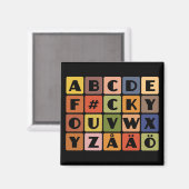 Naughty Alphabets magnet (Voorkant / Achterkant)