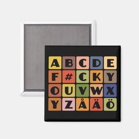 Naughty Alphabets magnet (Voorkant / Achterkant)