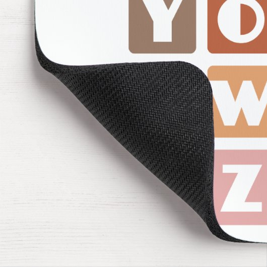 Naughty Alphabets mousepad Muismat (Hoek)