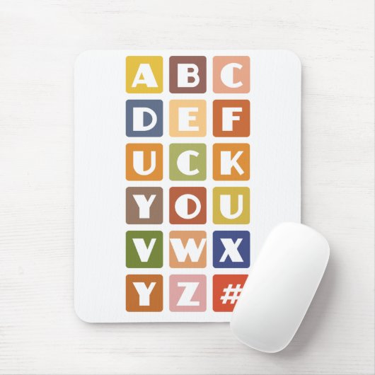 Naughty Alphabets mousepad Muismat (Met muis)