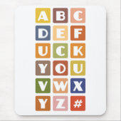 Naughty Alphabets mousepad Muismat (Voorkant)