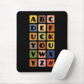 Naughty Alphabets mousepad Muismat (Met muis)