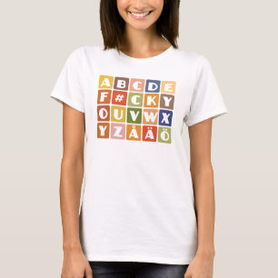 Naughty Alphabets shirt - kies stijl & kleur