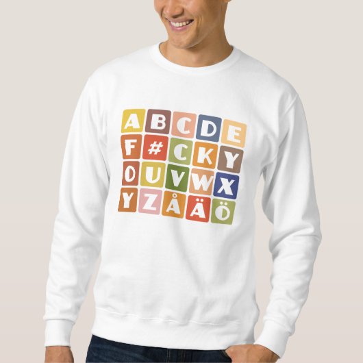 Naughty Alphabets shirt - kies stijl & kleur (Voorkant)