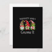 Naughty And I Gnome It Christmas Pajamas Gnomes Fu Kaart (Voorkant / Achterkant)