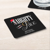 Naughty and Nice Holiday Party Kartonnen Onderzetters (Schuin)