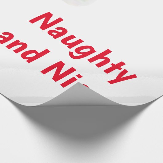 Naughty and Nice Wrapping Paper Cadeaupapier (Hoek)