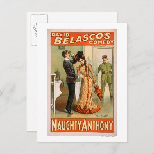 Naughty Anthony "Het weer" theaterPoster Briefkaart (Voorkant / Achterkant)