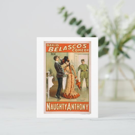 Naughty Anthony "Het weer" theaterPoster Briefkaart (Staand voorkant)