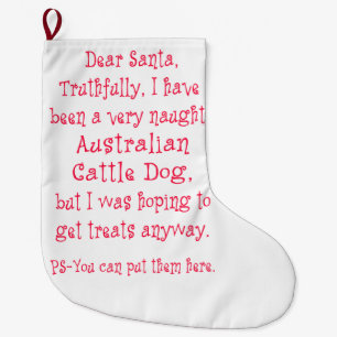 Naughty Australian Cattle Dog Grote Kerstsok