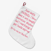 Naughty Australian Shepherd Grote Kerstsok (Voorkant (Hangend))