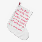 Naughty Basset Hound Grote Kerstsok (Voorkant (Hangend))