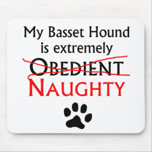 Naughty Basset Hound Muismat