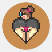 Naughty bibliothecaris Sticker (Voorkant)