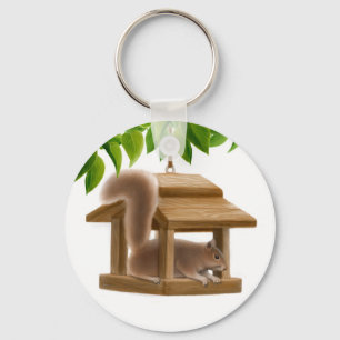 Naughty Bird Feeder Squirrel Sleutelhanger