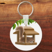 Naughty Bird Feeder Squirrel Sleutelhanger (Voorkant)