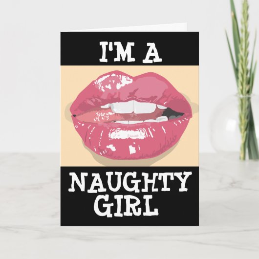 NAUGHTY BIRTHDAY LIPS KAART VOOR HUSBAND HEM (Voorkant)