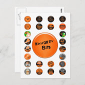 Naughty Bits Merit Badges Briefkaart (Voorkant / Achterkant)