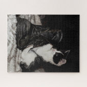 Naughty black and white cat legpuzzel (Horizontaal)