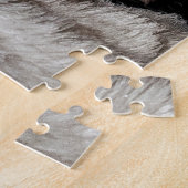 Naughty black and white cat legpuzzel (Zijkant)