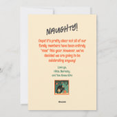 Naughty Black Cat Christmas Flat Holiday Kaart (Achterkant)