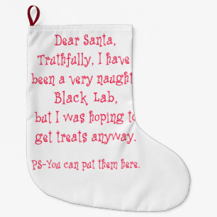 Naughty Black Lab Grote Kerstsok