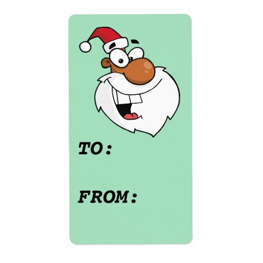 Naughty Black Santa Claus Gift Label (Voorkant)