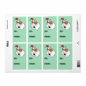 Naughty Black Santa Claus Gift Label (Full Sheet)
