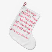 Naughty Bloodhound Grote Kerstsok (Voorkant (Hangend))