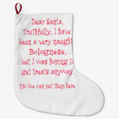 Naughty Bolognese Grote Kerstsok (Voorkant)