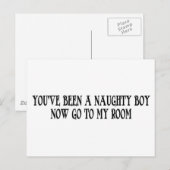 NAUGHTY BOY BRIEFKAART (Voorkant / Achterkant)