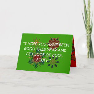 Naughty Boy Christmas Kaart
