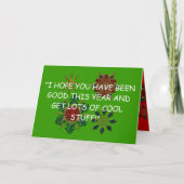 Naughty Boy Christmas Kaart (Voorkant)