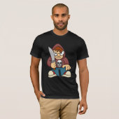 Naughty Boy met Knife T-shirt (Voorkant volledig)