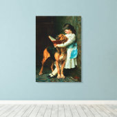 Naughty Boy of Verplichte Opleiding Canvas Afdruk (Insitu (Houten vloer))