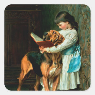 Naughty Boy of Verplichte Opleiding Vierkante Sticker