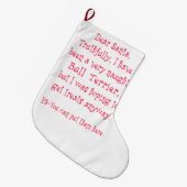 Naughty Bull Terrier Grote Kerstsok (Voorkant (Hangend))