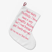 Naughty Bulldog Grote Kerstsok (Voorkant (Hangend))
