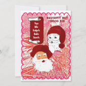 Naughty but Good Kind Santa's Wish List Kerstmis Feestdagenkaart (Voorkant)