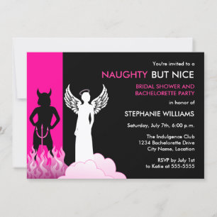 Naughty but Nice Bachelorette Party Kaart