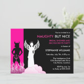 Naughty but Nice Bachelorette Party Kaart (Staand voorkant)