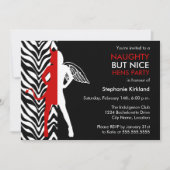 Naughty but Nice Hens Party / Bachelorette Party Kaart (Voorkant)