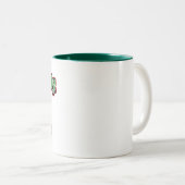 Naughty but nice List Santa Kerstmis Tweekleurige Koffiemok (Voorkant rechts)