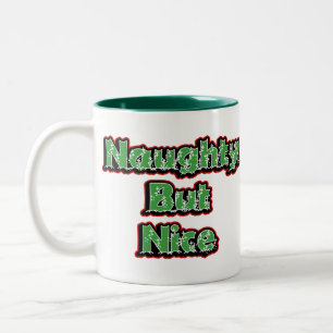 Naughty but nice List Santa Kerstmis Tweekleurige Koffiemok