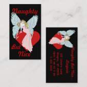 Naughty but Nice visitekaartje (Voorkant / Achterkant)